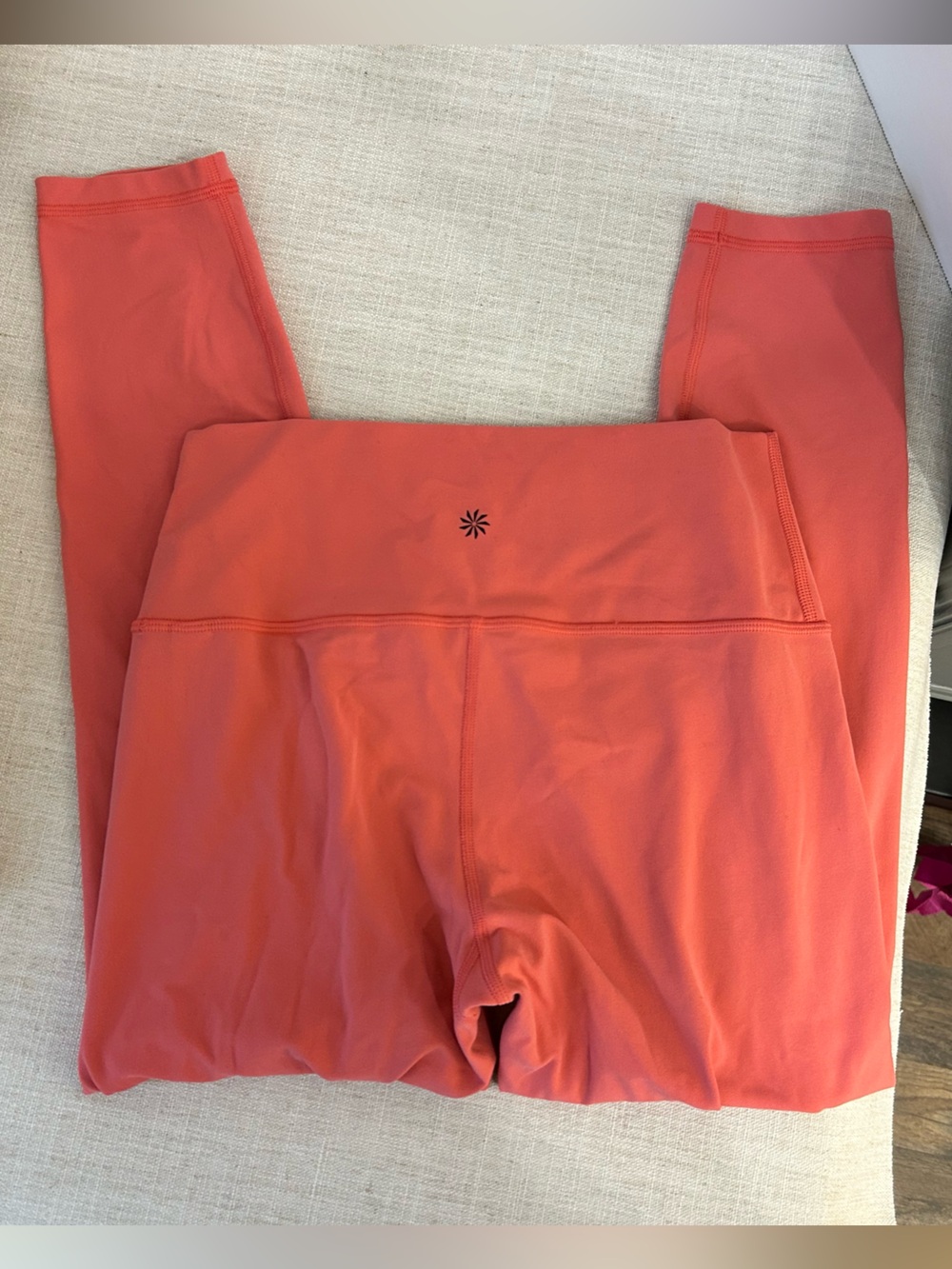 Athleta Coral-Pink Women’s Capris Leggings with